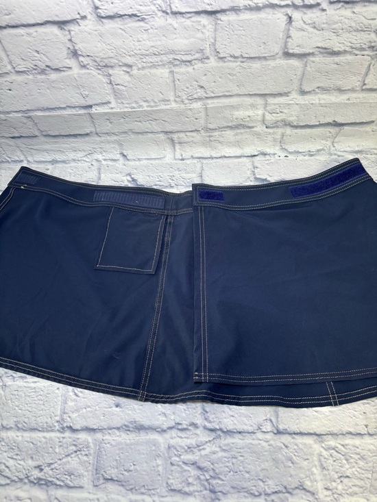 Vintage Birdwell Beach Britches Skirt Shorts Beach Wrap Size Small Navy Blue - Picture 6 of 10